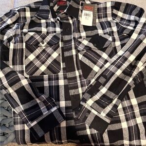 Brother Black and White Plaid Workwear Shirt